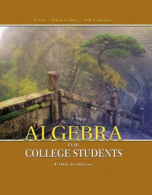 Algebra for College Students Terry, Lial, Margaret L., Hornsby, J