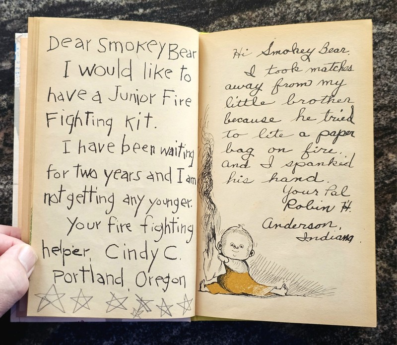 Vintage Book: Letters To Smokey Bear, 1966, Written By Children, Illustrated gallery