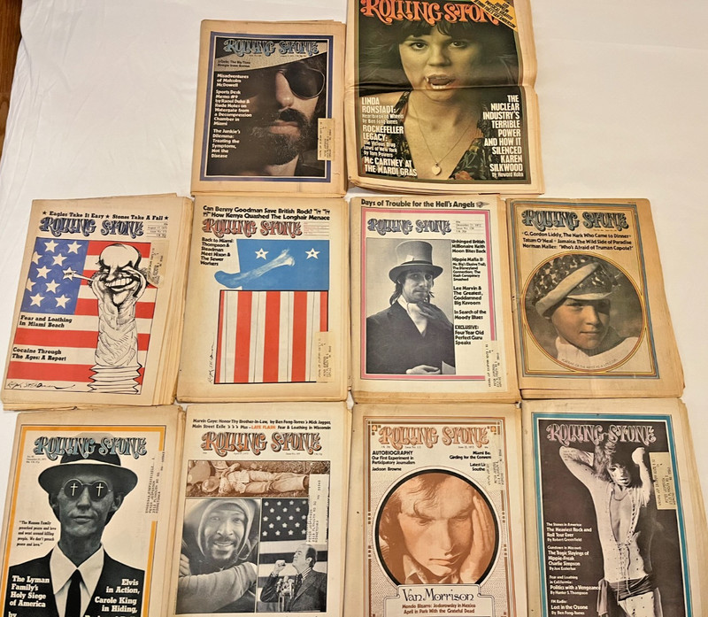 ROLLING STONE MAGAZINE LOT OF 10 ISSUES ’71-’75 THE WHO VAN MORRISON MARVIN GAYE