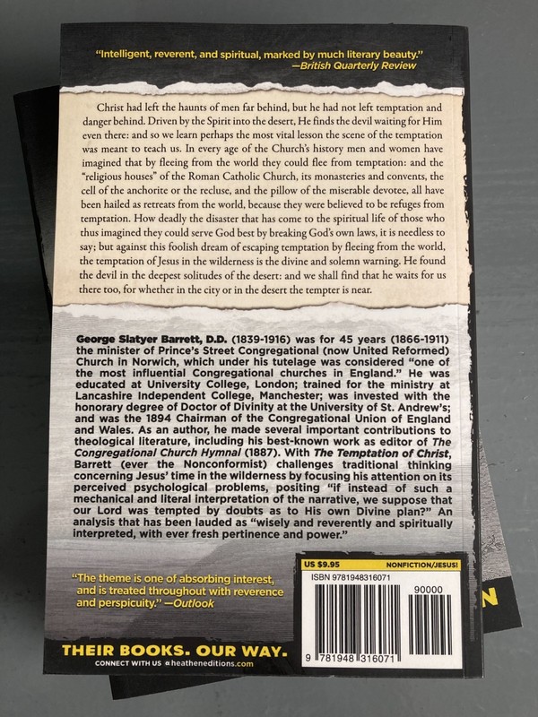 Temptation of Christ by George Barrett (Heathen Edition) PB MISPRINTED MISFIT gallery