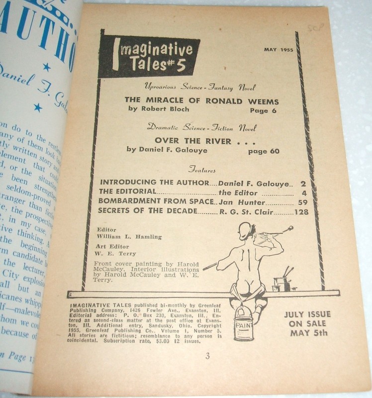 Imaginative Tales #5 with Robert Bloch 1955 See Listing gallery