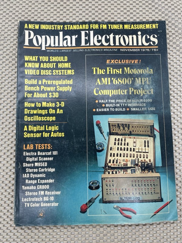 Popular Electronics Magazine November 1975 Volume 8 Number 5 Altair 680 POOR