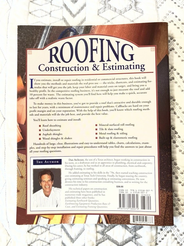 Roofing Construction and Estimating by Daniel Benn Atcheson Paperback gallery
