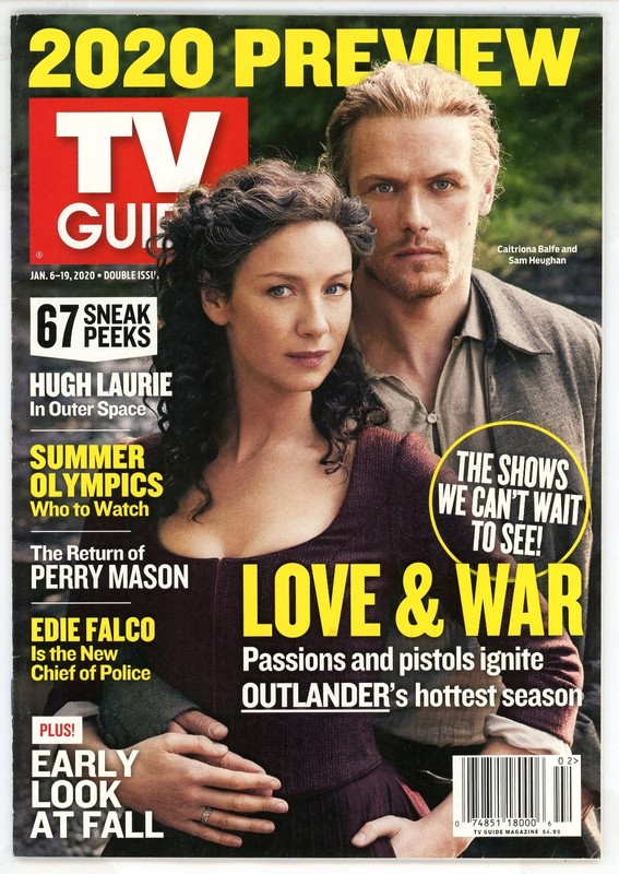 TV GUIDE Magazine -January 6th thru 19th 2020 with the Outlander cover