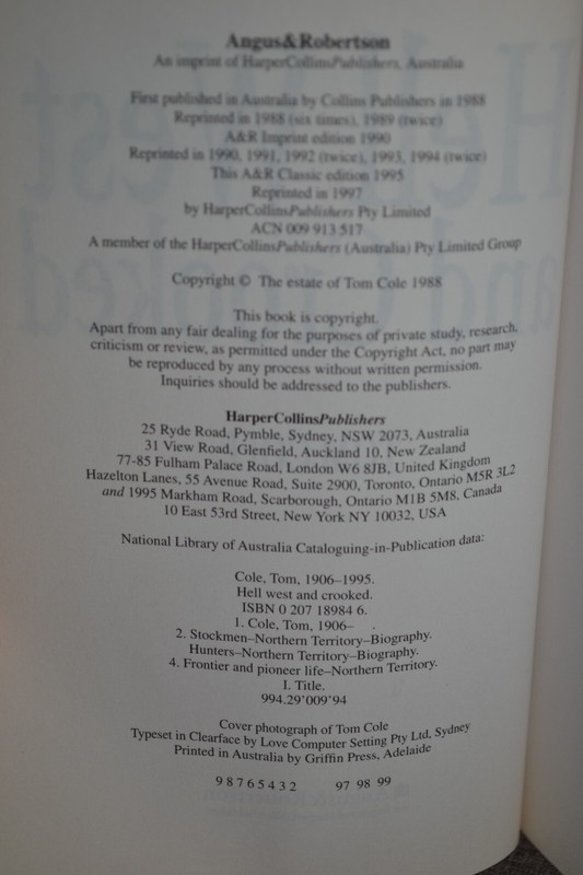 Hell West and Crooked: A Living Legend, by Tom Cole Trade Paperback gallery