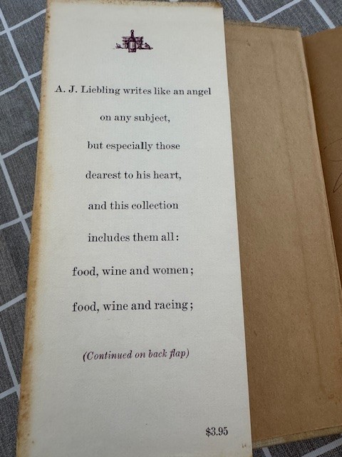 Between Meals, An Appetite for Paris, A.J. Liebling, 1962, First Printing gallery