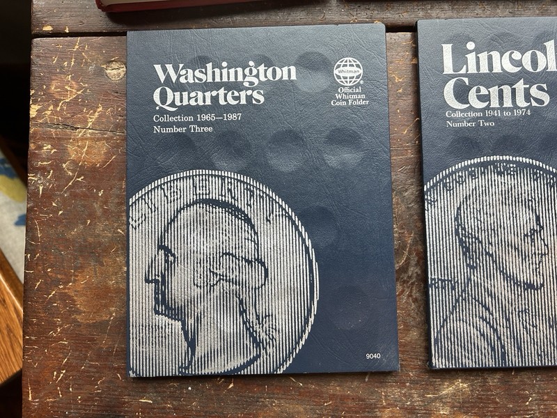 Lot of Yeoman Guide Red Books of U.S Coins 88 92 97 & Three Whitman Coin Folders gallery