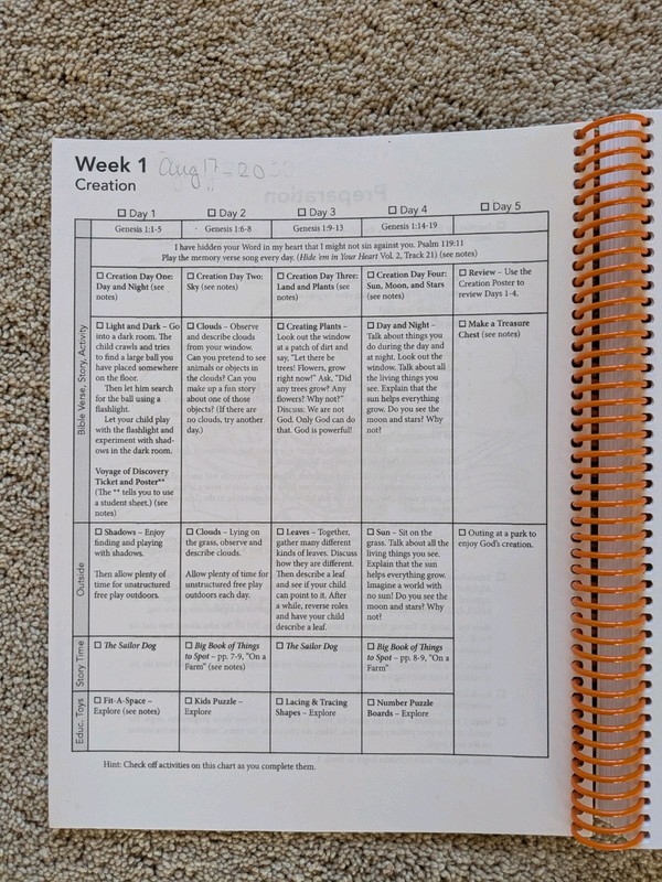 My Fathers World Preschool Voyage of Discovery Teachers Edition Book gallery