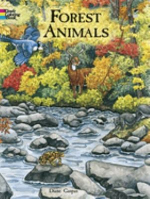 Forest Animals Coloring Book Paperback Dianne Gaspas