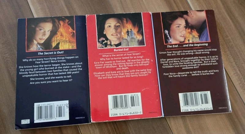 Set 3 RL Stine Fear Street Saga book the betrayal secret burning trilogy 90s gallery