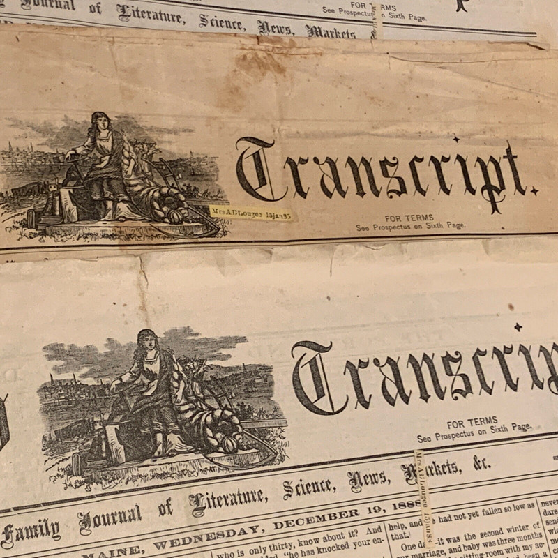 OLD NEWSPAPER FROM 1800s gallery