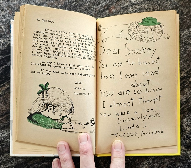 Vintage Book: Letters To Smokey Bear, 1966, Written By Children, Illustrated gallery