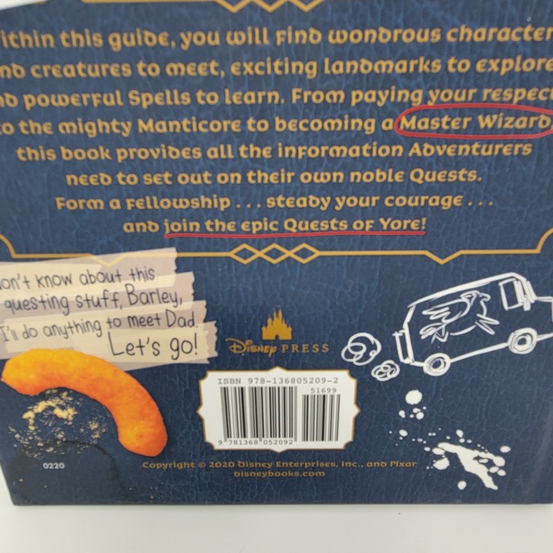 DISNEY PIXAR ONWARD QUESTS OF YORE Book First Edition Hardcover 2020 gallery