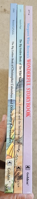Lot 3 Big Vtg Christopher Columbus Wild West Wonderful storybook A GOLDEN Book gallery