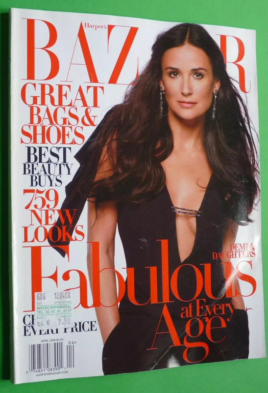 Demi Moore Doutzen Kroes Behati Prinsloo Harper’s BAZAAR Magazine April 2008 US
