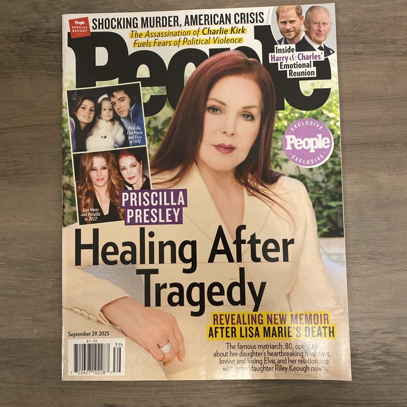 People Magazine September 29 2025 Priscilla Presley Charlie Kirk Prince Harry
