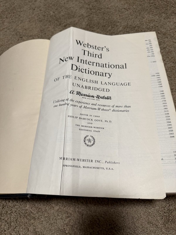 Webster's Third New International Dictionary 1981 Hardcover Unabridged gallery