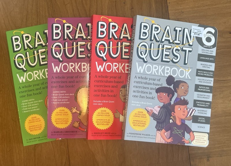 Brain Quest Workbook Lot – 3rd Grade – 4th Grade – 5th Grade – 6th Grade