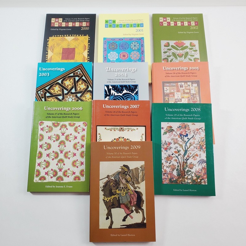 Lot of 10 Uncoverings American Quilt Study Group Vol. 21-30 2000-2009 Paperback