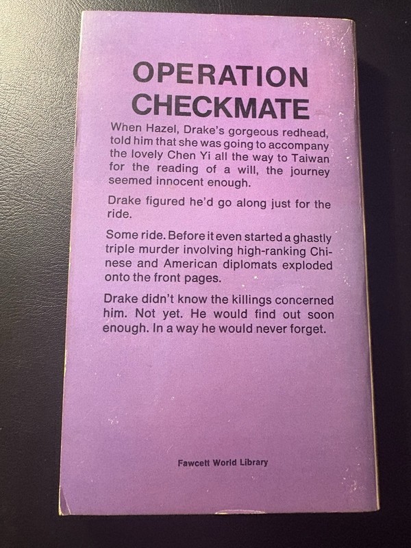 Drake Operation Checkmate Dan J Marlowe Gold Medal Pulp Crime Paperback 1972 gallery