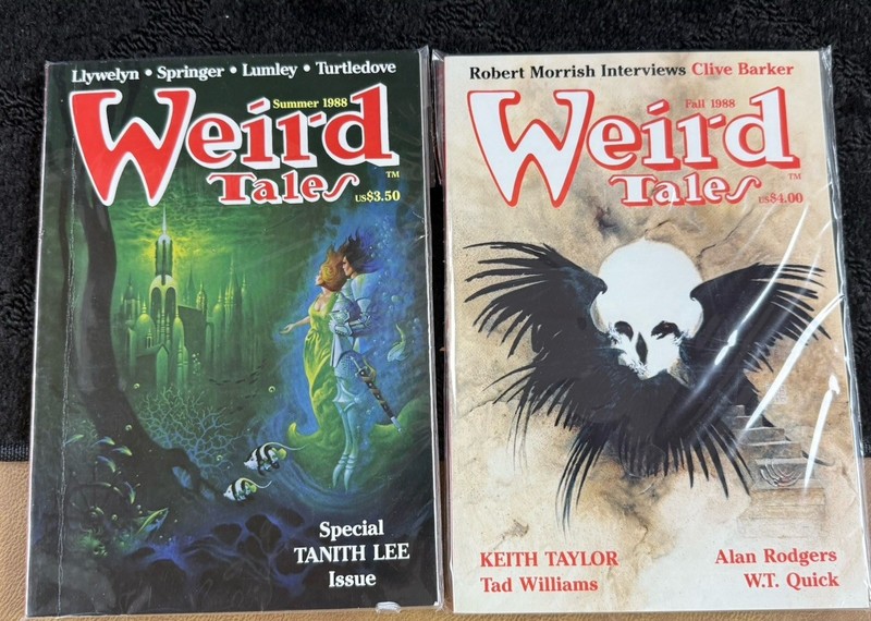 Weird Tales Magazine--12 back issues fom the 1980's large size mags gallery