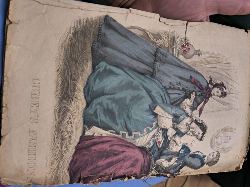 Godeys Lady Book 44 Pages 1 Page Tore Off 1862 gallery