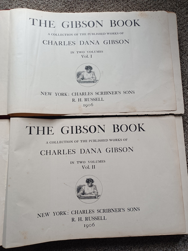 ANTQ_Gibson Book, Vol I & II_Charles Gibson_1906_First Edition_Russell/Scribner gallery