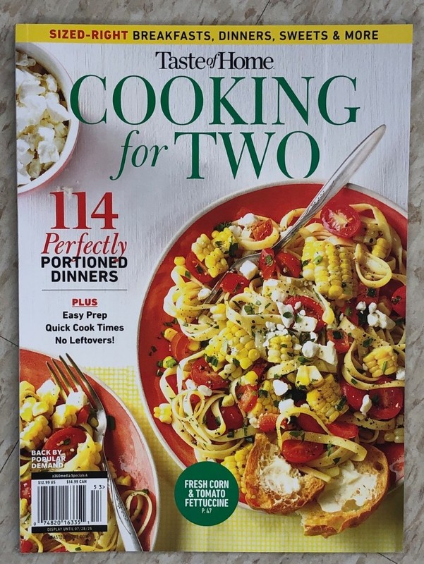 TASTE OF HOME COOKING FOR TWO SUMMER 2025 delish food illustrated Cooks network