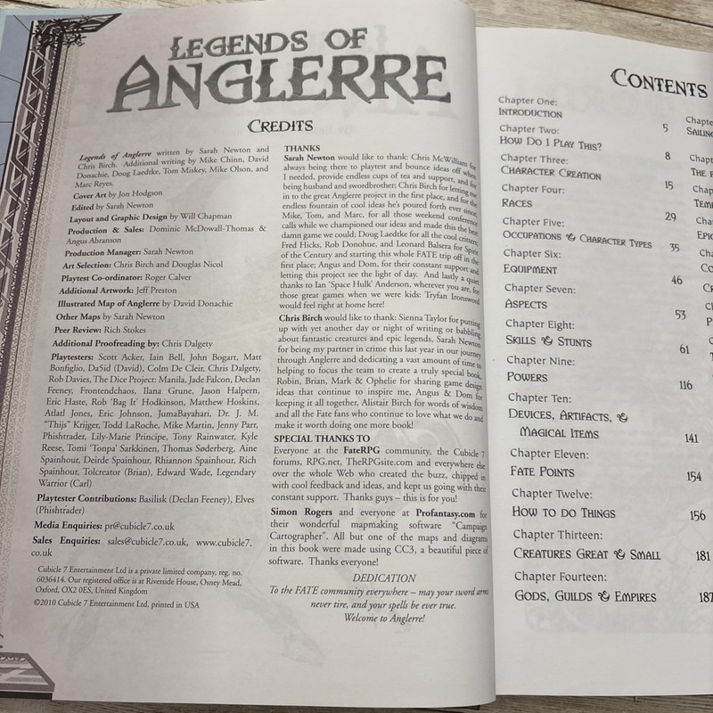Legends of Anglerre Starblazer Fantasy Adventures Cubicle 7 Hardcover 2010 gallery