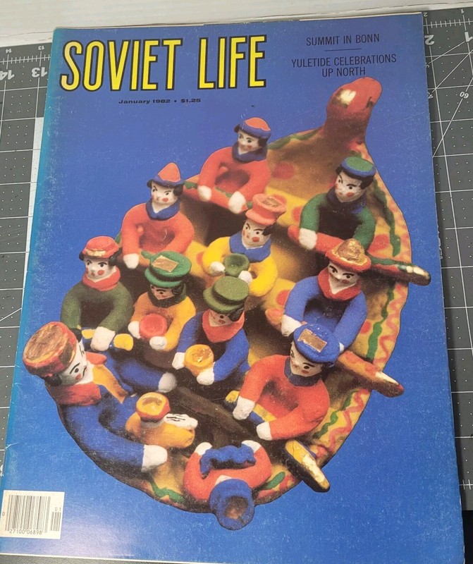 Soviet Life RUSSIA Magazine Jan.1982 Ballet-Yuletide-Rembrandt-Kasli Art 14″x11″