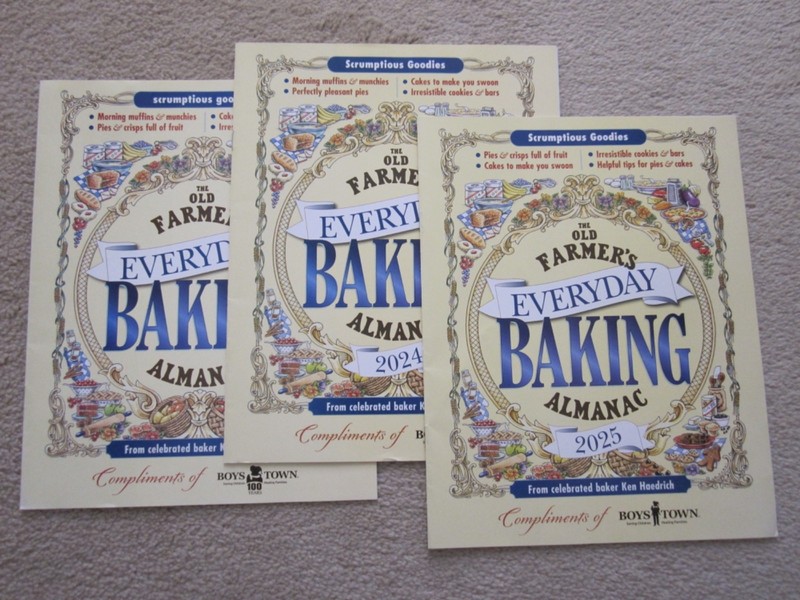 Old Farmer’s Almanac 2021, 2024, 2025 Everyday Baking Booklets, Boys Town Press