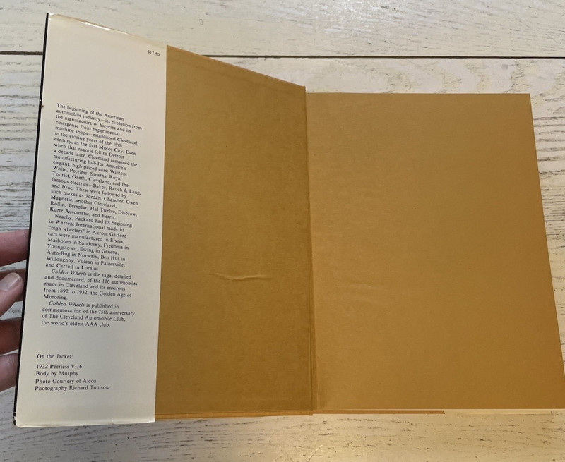 Golden Wheels HCDJ Book Richard Wager Story Automobiles Cleveland Ohio 1892-1932 gallery