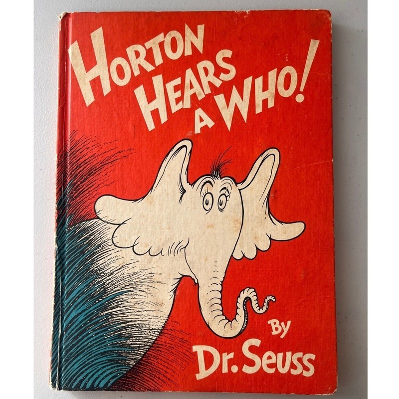 Vintage Dr Seuss Horton Hears A Who Childrens Book 1954 First Edition Hardcover