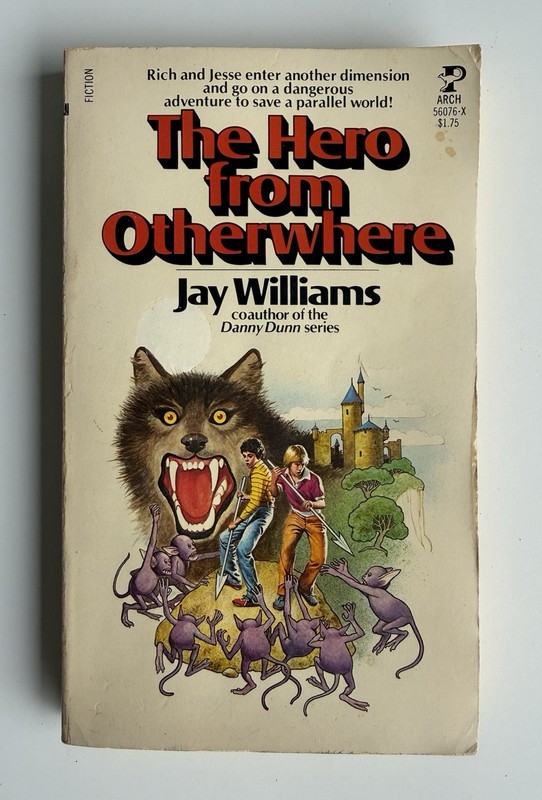 RARE The Hero From Otherwhere, Jay Williams 1980 PB 1st Pocket Books Printing
