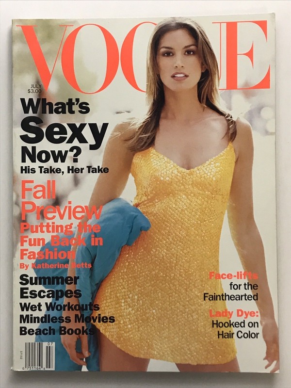 VOGUE Magazine July 1994 US American Edition Fall Preview, Cindy Crawford