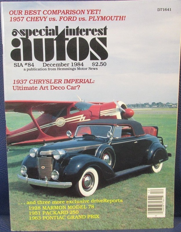 Special-Interest Autos Magazine Dec 1984 1937 Chrysler Imperial 1963 Grand Prix