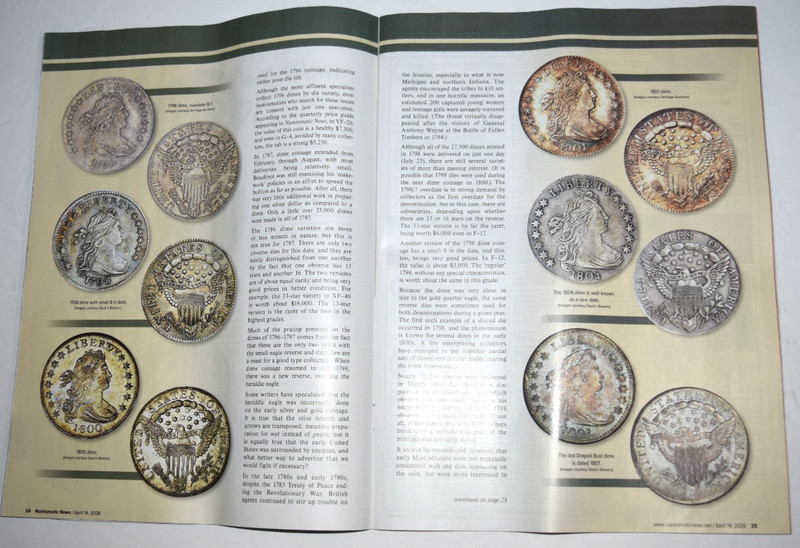 NUMISMATIC NEWS MAG "Hoarding During the Civil War," 04-16-2026, 62 Pages, New gallery