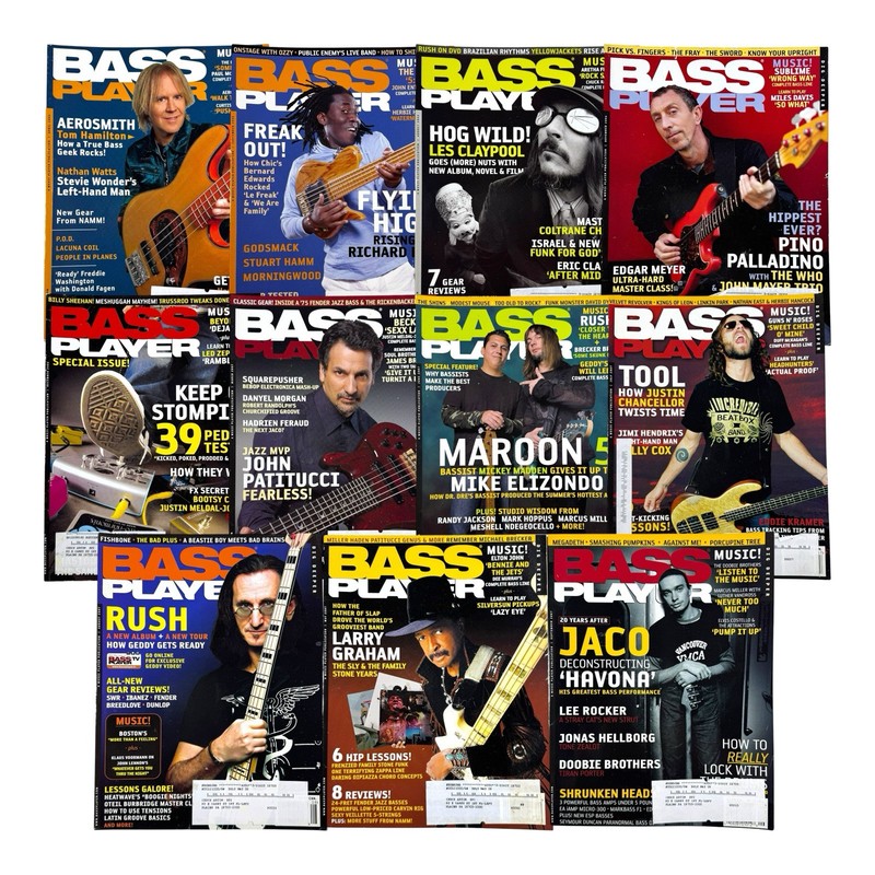 Lot Of 11 Bass Player Magazine – Assorted Issues 2006-2007 Tool Rush Jaco