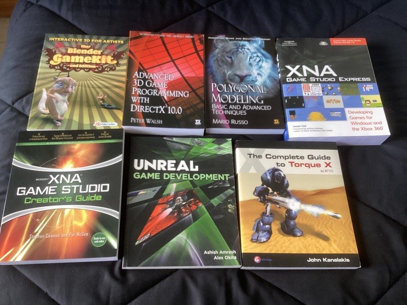 Game Programming, Modeling, XNA, Blender, Torque X, Direct X, Lot of 7 Books gallery
