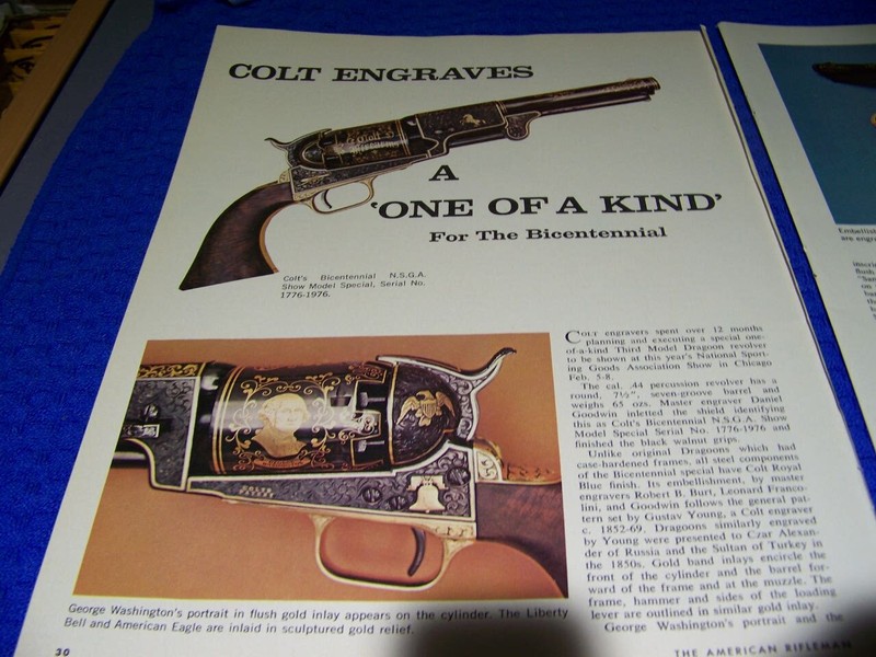 COLT BICENTENNIAL NSGA SHOW MODEL SPECIAL 1776 ..PHOTOS/HISTORY/DETAILS (554EE) gallery