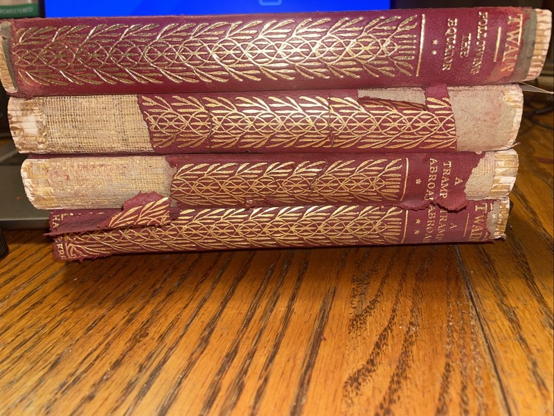 Antique Books The Writings Of Mark Twain Hardcover 1923 And Others The Equator +
