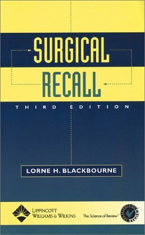 Surgical Recall by Lorne H. Blackbourne, Good Book