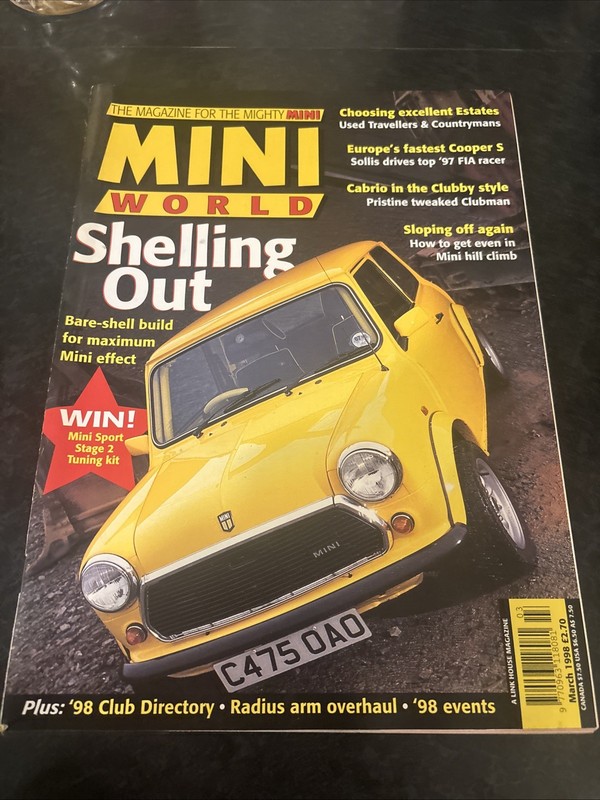 Mini World Magazine March 1998 – Europe’s Fastest Cooper S, Excellent Estates