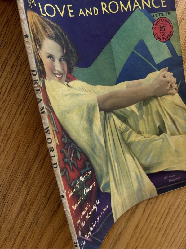 Dream World Love and Romance Magazine October 1930 Tides of Passion NICE! gallery
