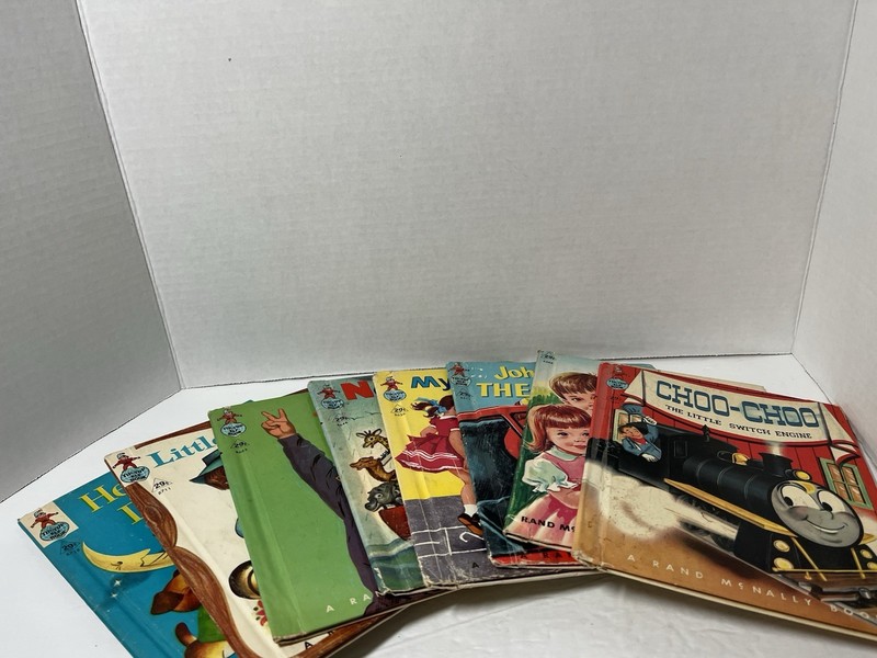 Vintage Rand McNally Tip-Top Elf Books Lot of 8 Hardcover Illustrated 1952-1968