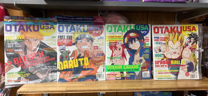 Lot of 4 Otaku USA Magazines April 2008, October 2008, February 2009, April 2009