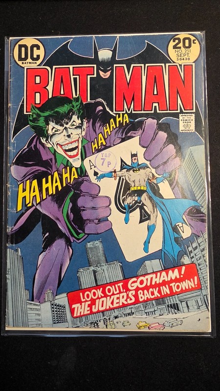 Batman #251 Classic Neal Adams Joker Cover – DC Comics 1973 – Please See Photos
