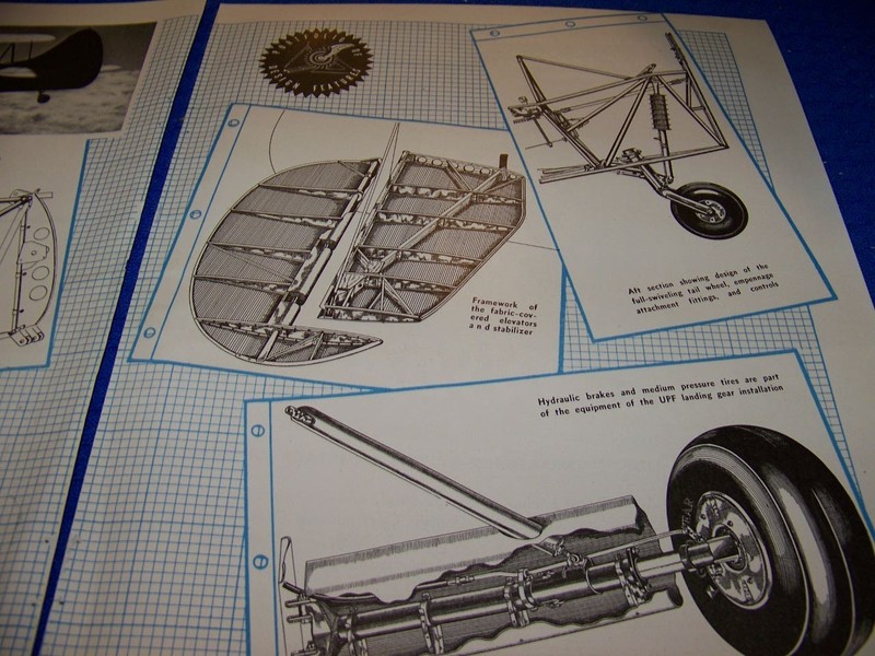 1942 WACO UPF-7 "AVIATION ENGINEERING"..2-PAGES OF DETAIL PROFILES (588QQ) gallery