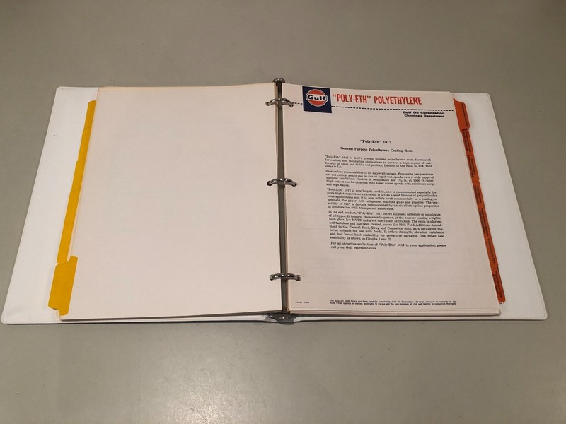 Vintage Gulf Plastics Polypropylene & Polyethylene 3 Ring Binder gallery