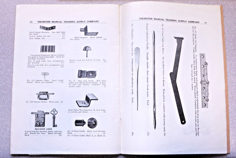 1922-23 Vintage Thurston Manual Training Supply Co CATALOG Hard to Get MATERIALS gallery